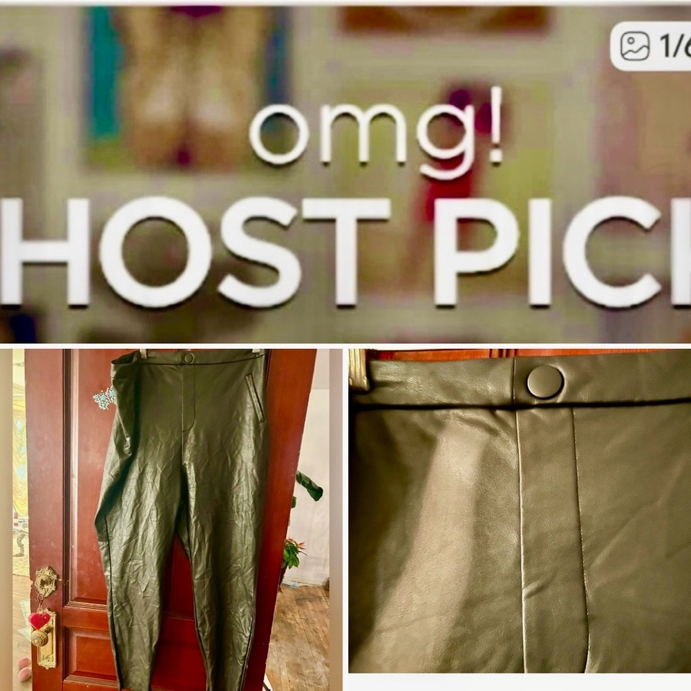 plus size black, fake leather pants Host pick. Everything plus 15 2026 sold